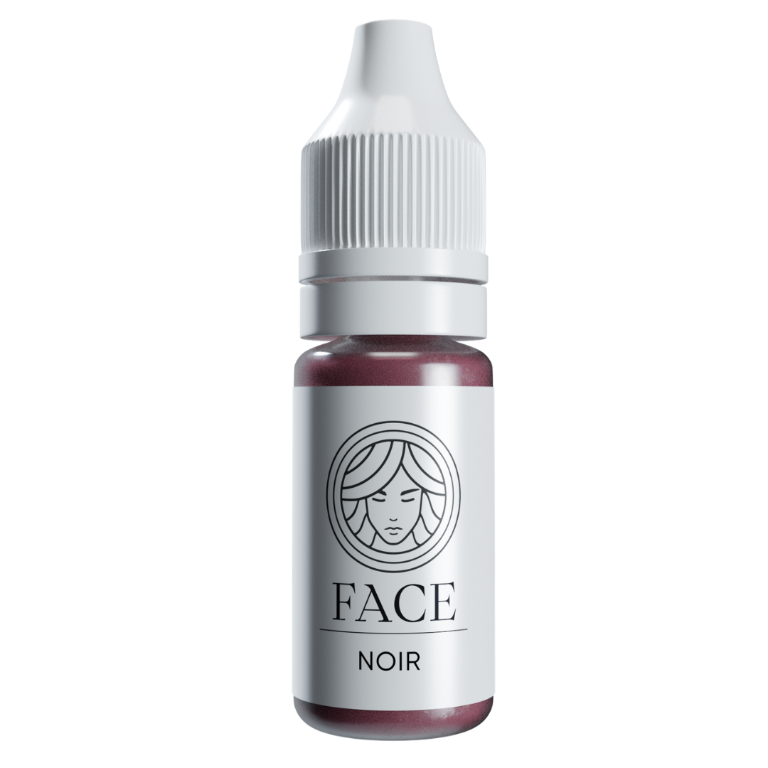 Frasco profesional pigmento PMU FACE Noir marrón lila oscuro para mezclas labiales y micropigmentación profesional