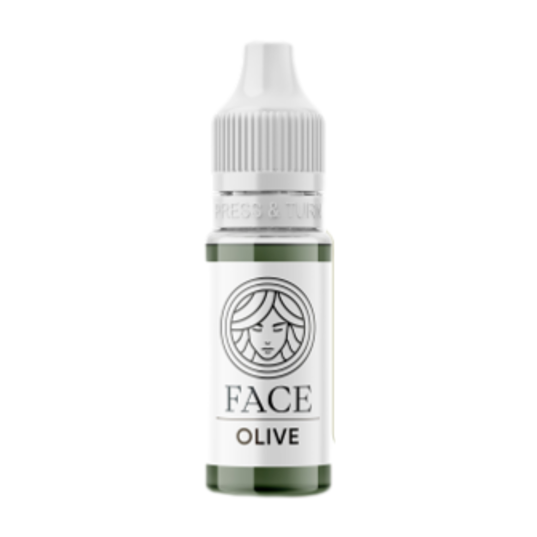 Corrector verde FACE Olive para micropigmentación de cejas pigmento PMU profesional neutralizador de tonos cálidos