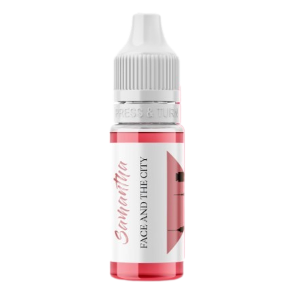 Pigmento PMU labios FACE Samantha rosa nude cálido frasco profesional para micropigmentación labial efecto natural y suave