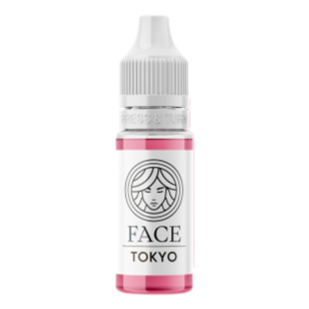 Pigmento híbrido PMU FACE Tokyo para labios rosa frío intenso brillante frasco profesional para micropigmentación labial