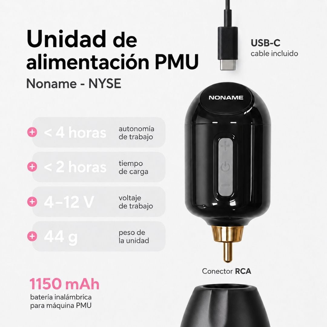 Batería PMU Noname 1150 mAh con RCA, USB-C y regulación 4–12 V