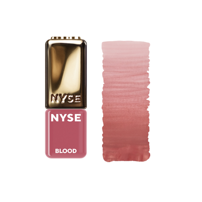 Pigmento PMU NYSE Blood 5 ml rosa pastel cálido frasco profesional con swatch textura degradado natural