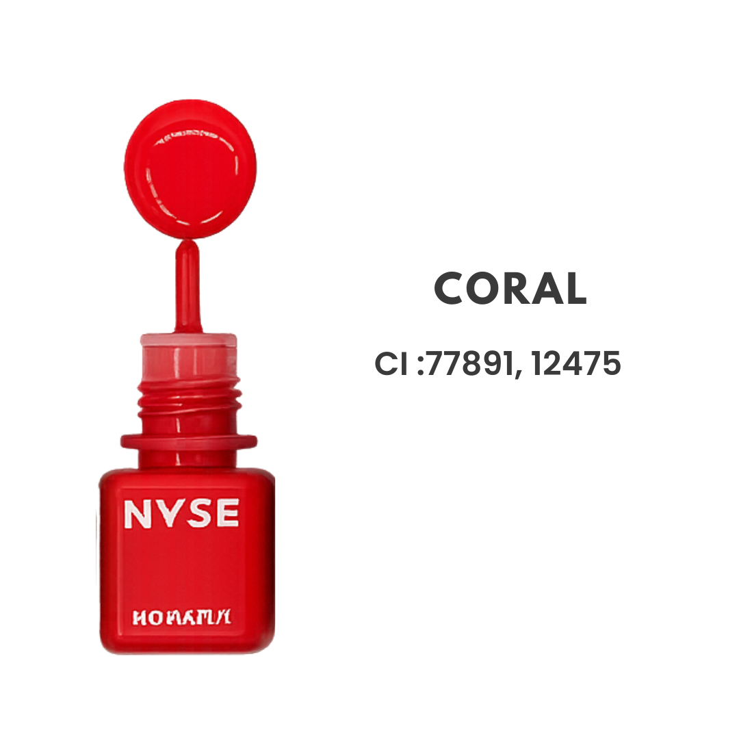 Pigmento PMU NYSE Coral para labios corallo frío con referencia INCI y textura profesional formato 5 ml