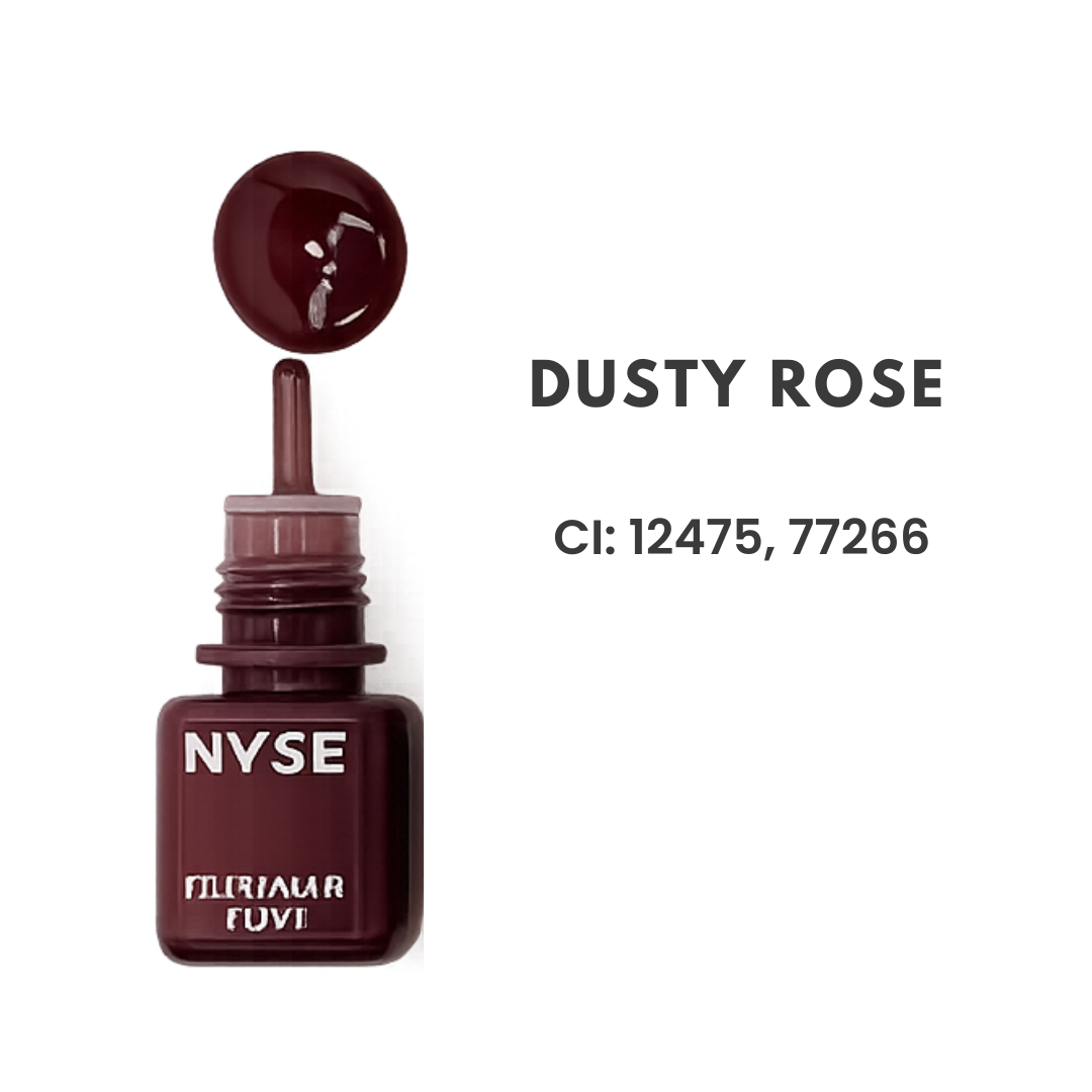 Pigmento PMU NYSE Dusty Rose para labios rosa nude malva frío con INCI CI12475 y CI77266 formato profesional 5 ml