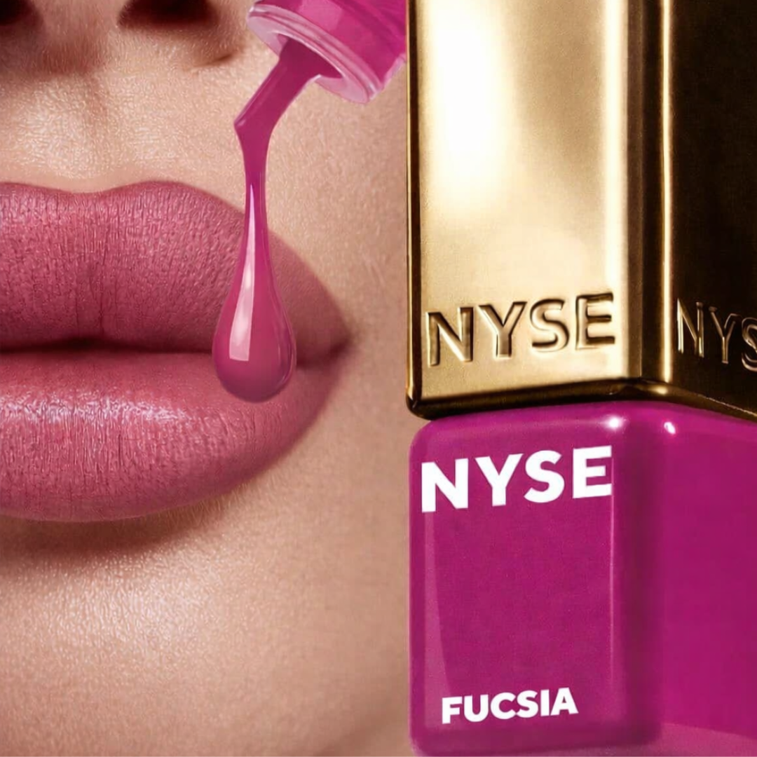 Aplicación pigmento PMU NYSE Fucsia rosa frío luminoso resultado profesional efecto lip blush moderno