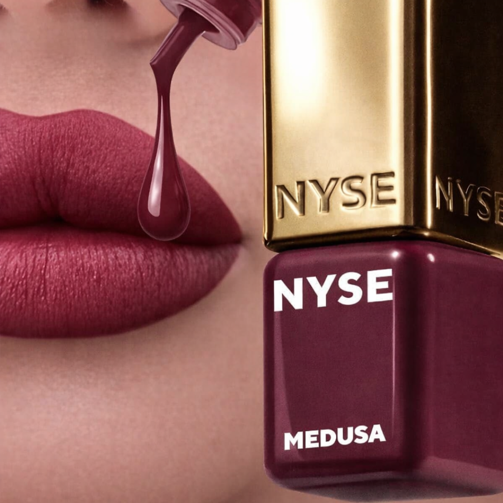 Aplicación pigmento PMU NYSE Medusa vino intenso subtono rosa frío efecto lipstick profesional labios definidos