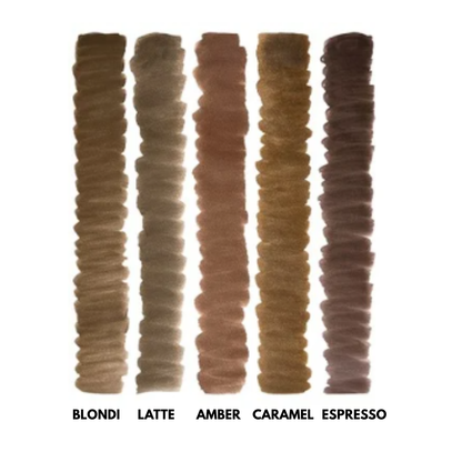 Gama pigmentos cejas NYSE colores blondi latte amber caramel espresso escala tonos micropigmentación profesional