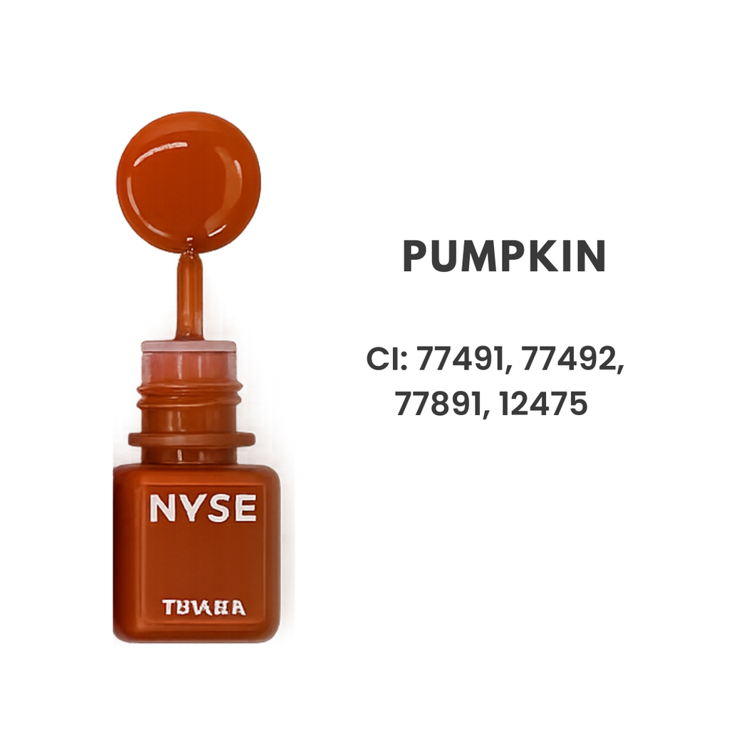 Pigmento PMU NYSE Pumpkin para labios con INCI CI 77491 CI 77492 CI 77891 CI 12475 tono marrón cálido neutralizante