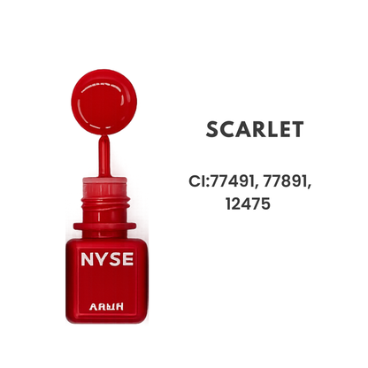 Pigmento PMU NYSE Scarlet para labios rojo escarlata neutro con INCI CI 77491 CI 77891 CI 12475 formato profesional 5 ml