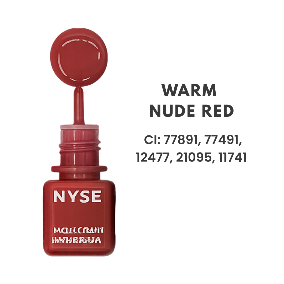 Pigmento PMU NYSE Warm Nude Red nude cálido para labios con referencia INCI y textura profesional 5 ml