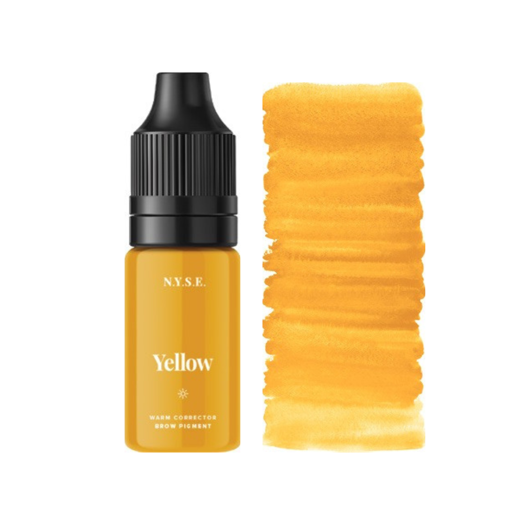 Textura pigmento corrector amarillo NYSE Yellow para PMU uso en mezcla para aclarar y corregir tonos fríos en cejas