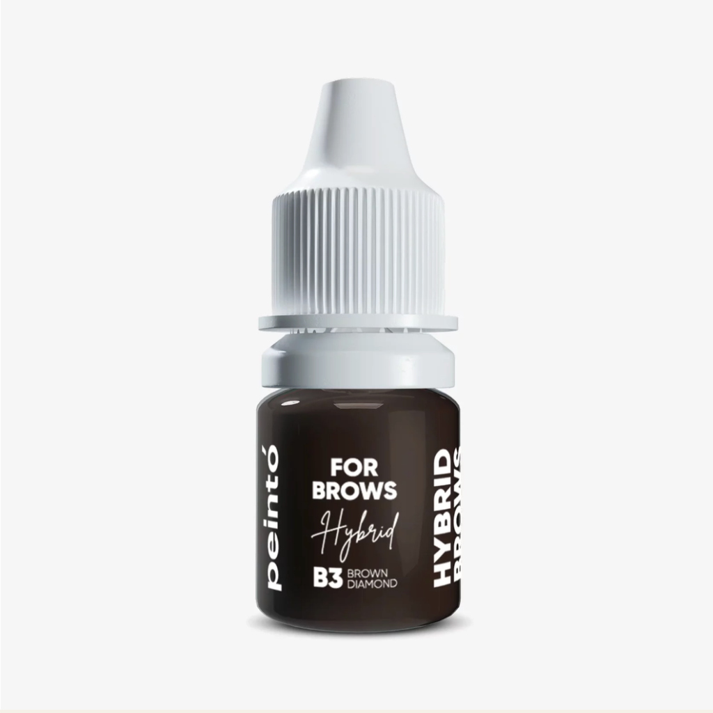 Pigmento PMU Peintó B3 Brown Diamond para cejas color marrón neutro profundo disponible en formatos de 5 ml y 10 ml