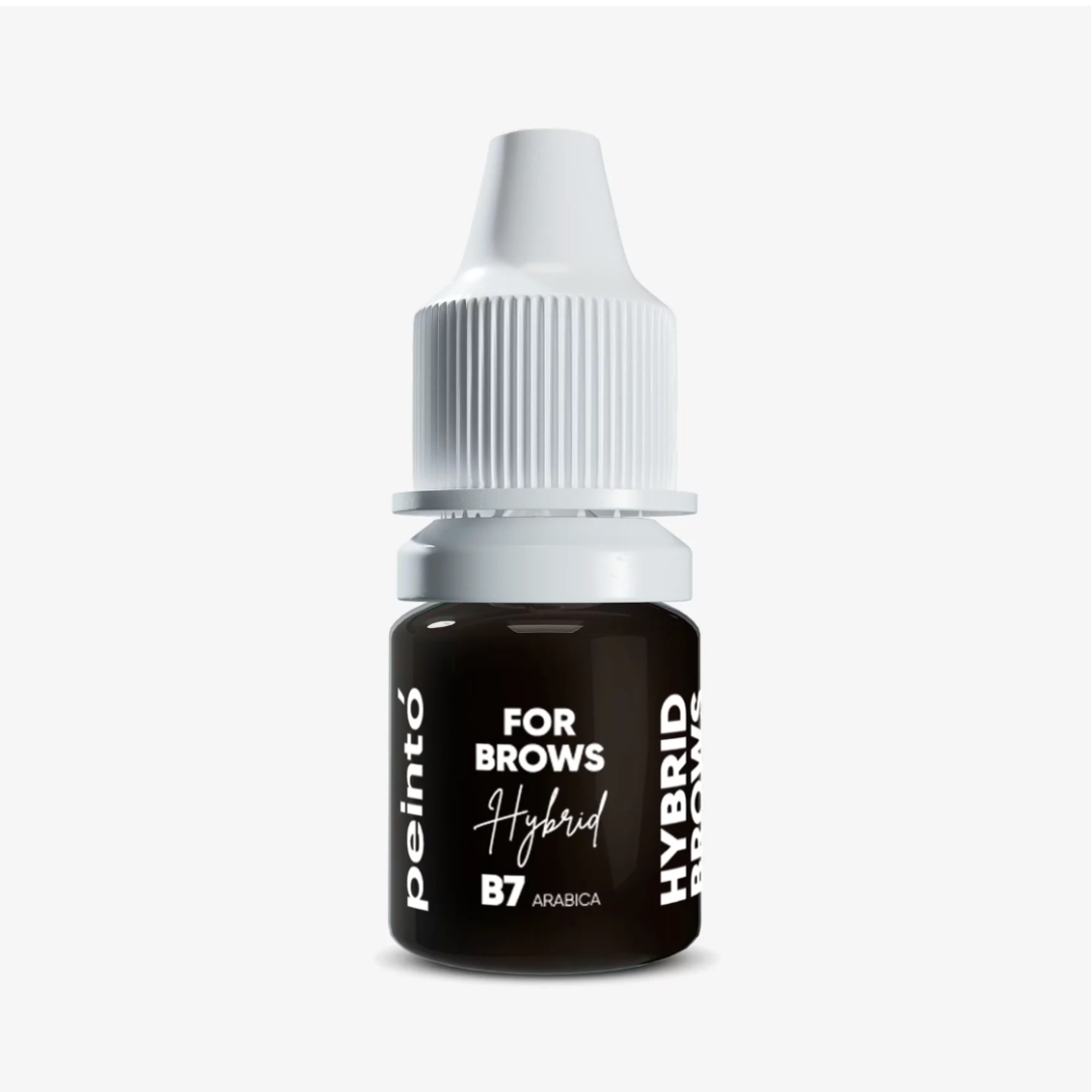 Pigmento PMU Peintó B7 Arabica para cejas en formatos 5 ml y 10 ml marrón extra oscuro de base cálida para micropigmentación profesional