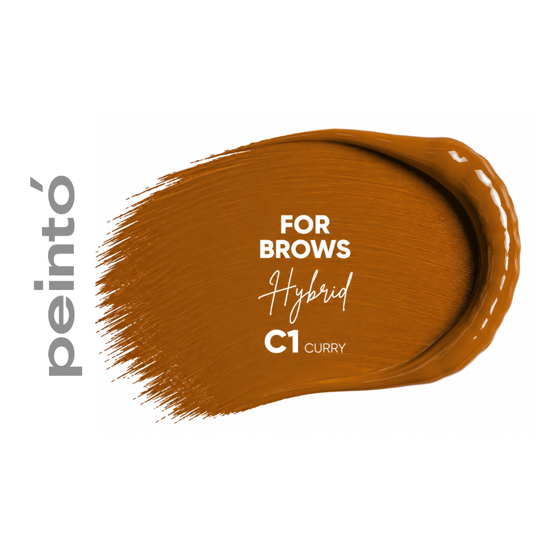 Textura Peinto C1 Curry corrector amarillo frío para cejas PMU ideal para equilibrar residuos azulados grises y violetas