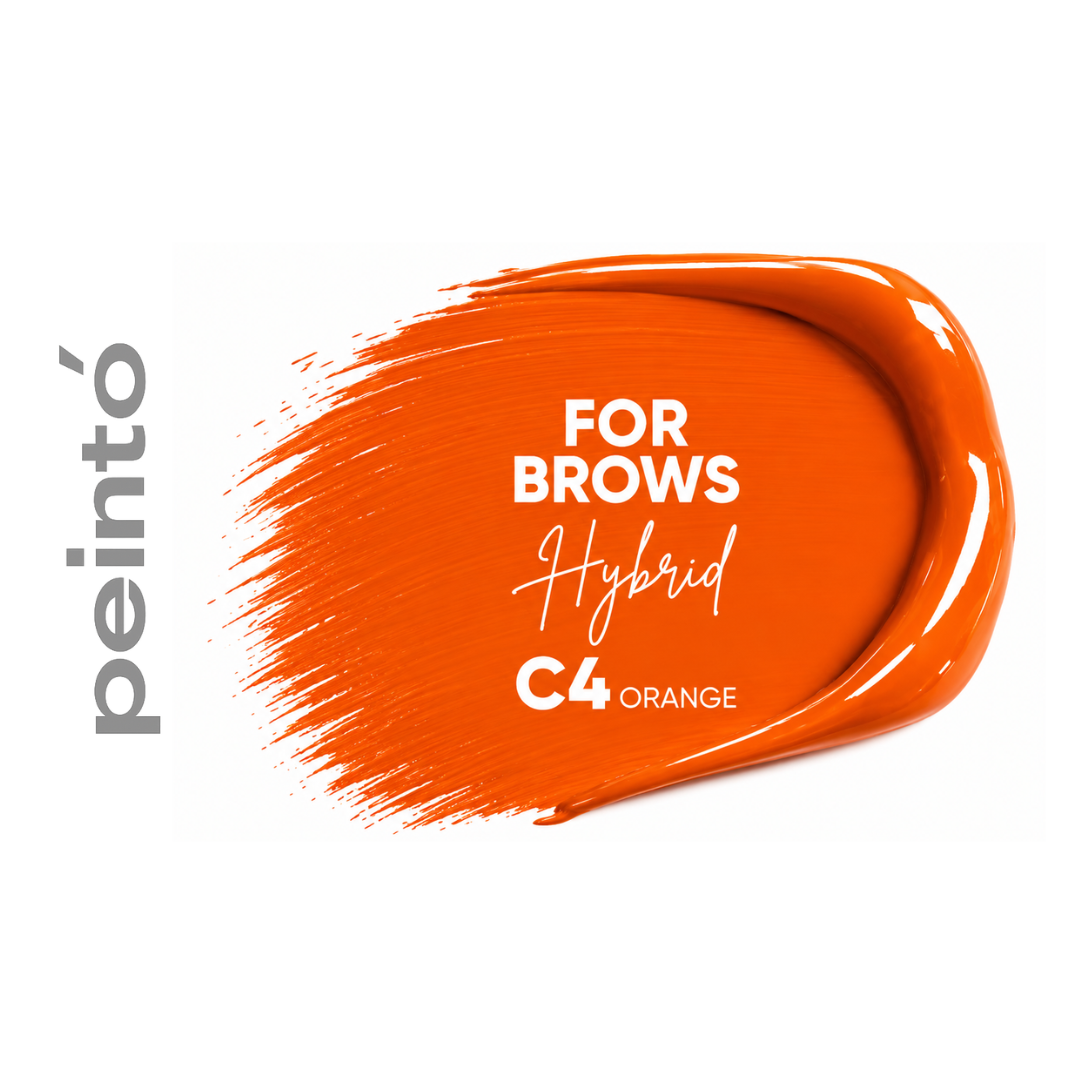 Textura del corrector PMU Peintó C4 Orange naranja intenso para compensar subtonos fríos y correcciones avanzadas en cejas