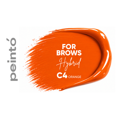 Textura del corrector PMU Peintó C4 Orange naranja intenso para compensar subtonos fríos y correcciones avanzadas en cejas