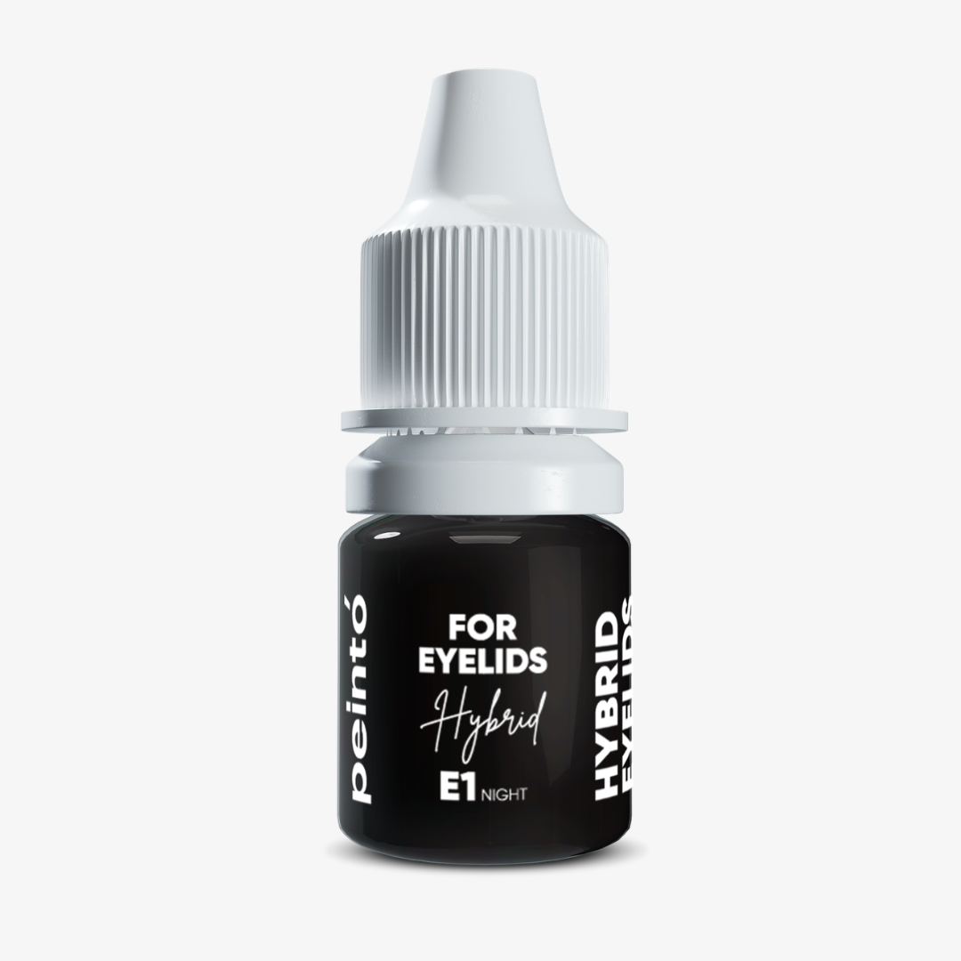 Pigmento Peintó E1 Night negro intenso para eyeliner permanente y línea interciliar frasco profesional original disponible en 5 ml y 10 ml
