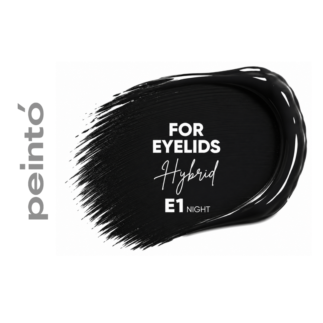 Textura del pigmento Peintó E1 Night negro intenso para micropigmentación de ojos eyeliner permanente y trabajos de alta definición