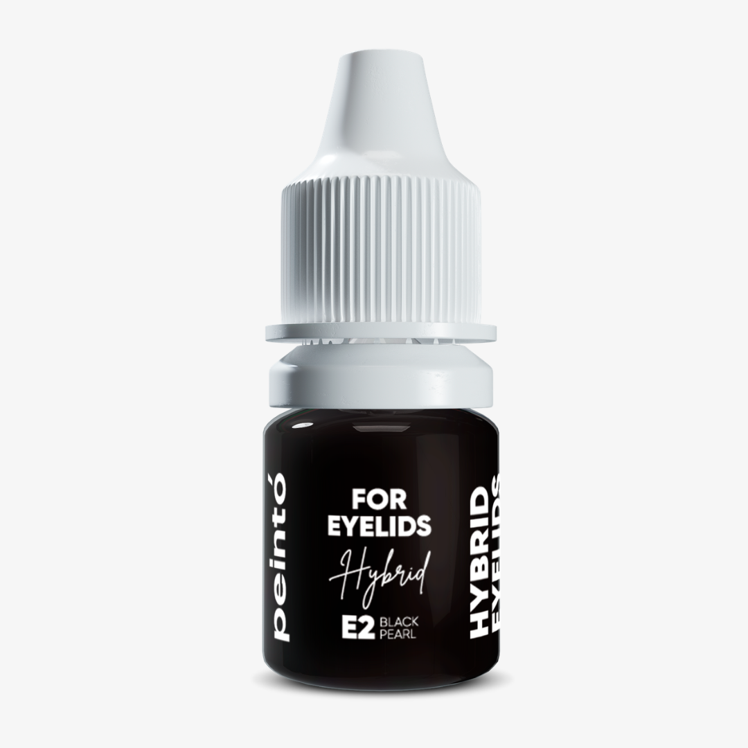 Pigmento PMU para ojos Peintó E2 Black Pearl marrón intenso neutro frasco profesional original para eyeliner e interciliar