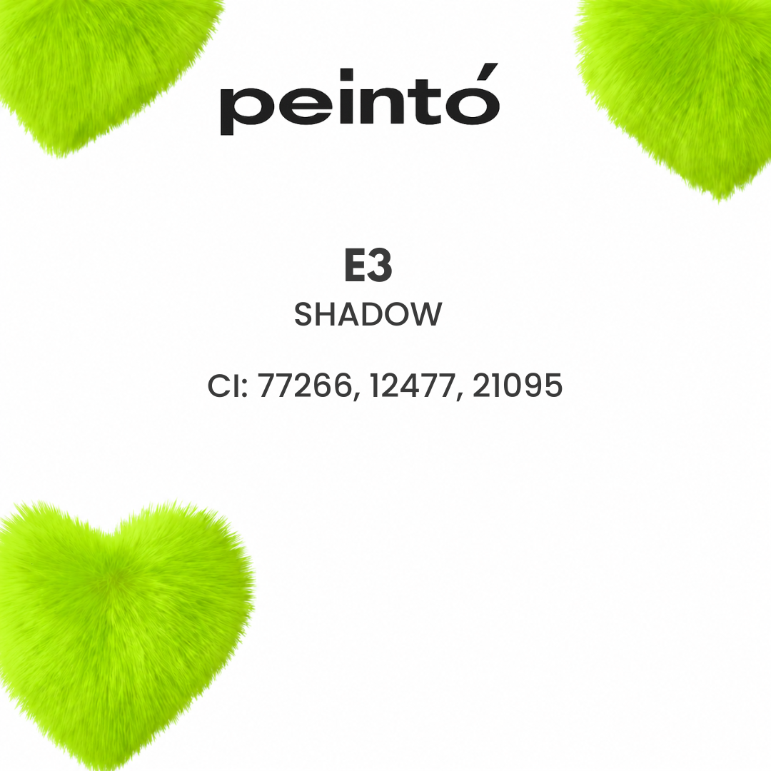 INCI pigmento PMU Peintó E3 Shadow para ojos composición profesional negro marrón neutro de baja intensidad para micropigmentación