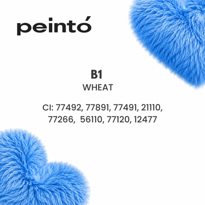Composición e ingredientes del pigmento Peintó Hybrid B1 Wheat para cejas con CI 77492 CI 77891 CI 77491 y otros pigmentos profesionales