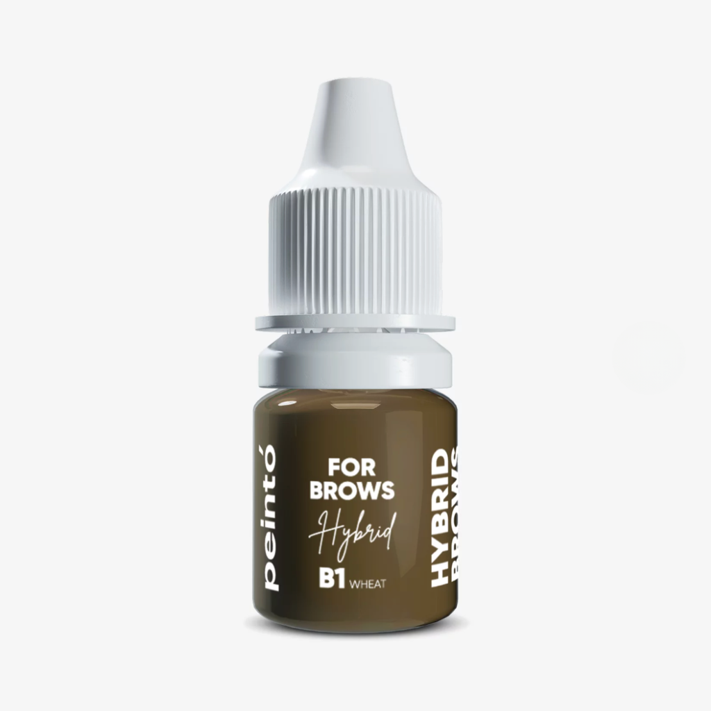 Pigmento PMU para cejas Peintó Hybrid B1 Wheat color rubio trigo cálido disponible en formatos profesionales de 5 ml y 10 ml
