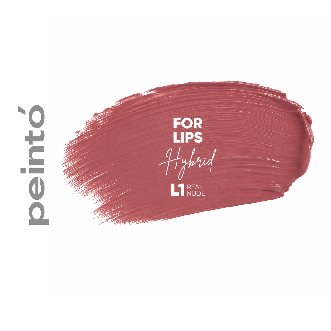 Textura del pigmento PMU Peintó Hybrid L1 Real Nude color rosa nude cálido para labios naturales y mezclas aclaradoras profesionales
