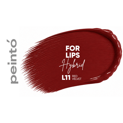 Textura pigmento PMU Peinto L11 Red Velvet color rojo ladrillo intenso efecto velvet lipstick para micropigmentación profesional de labios