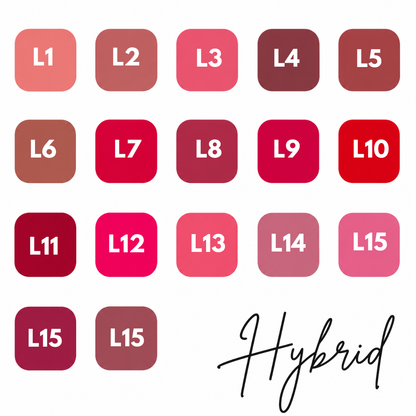Carta de colores Peinto Hybrid con referencia L15 Purple Dawn pigmento rosa lila frío para micropigmentación profesional de labios