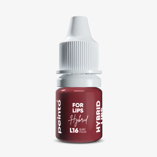 Pigmento PMU para labios Peinto L16 Ruby Pulse fórmula híbrida color lila vino frío frasco profesional para micropigmentación labial