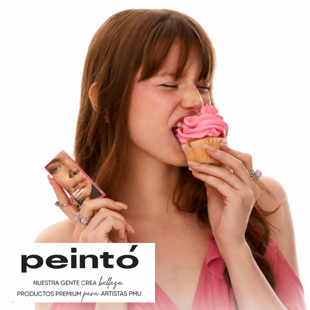 Peinto L17 Divine Wine pigmento PMU para labios color rubí intenso neutro ideal para lip blush sofisticados y efectos lipstick elegantes
