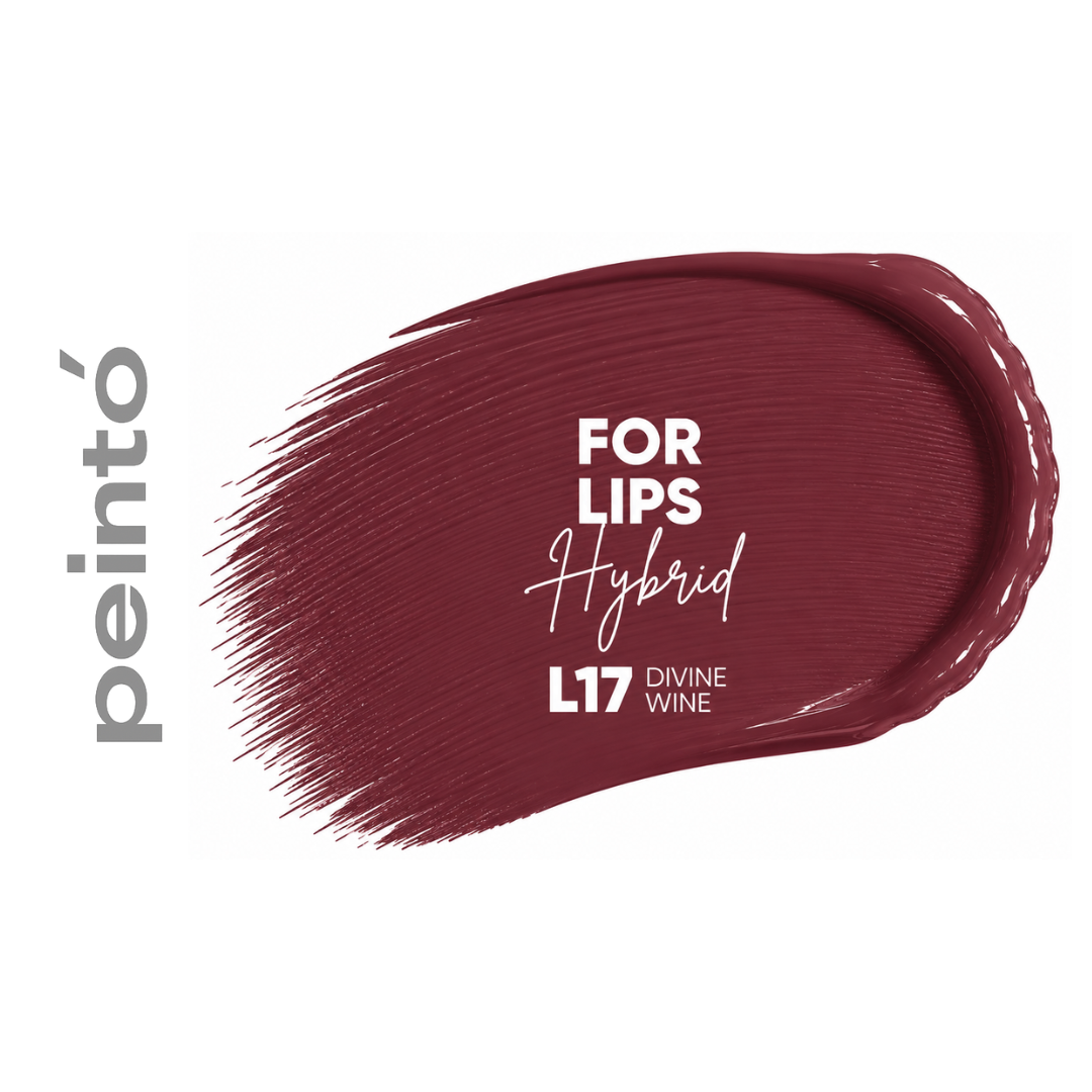 Textura pigmento PMU Peinto L17 Divine Wine color rubí intenso neutro efecto lipstick profesional para micropigmentación de labios