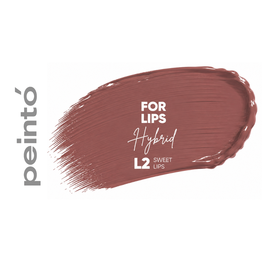 Textura pigmento PMU labios Peintó Hybrid L2 Sweet Lips nude cálido natural para micropigmentación labial profesional.