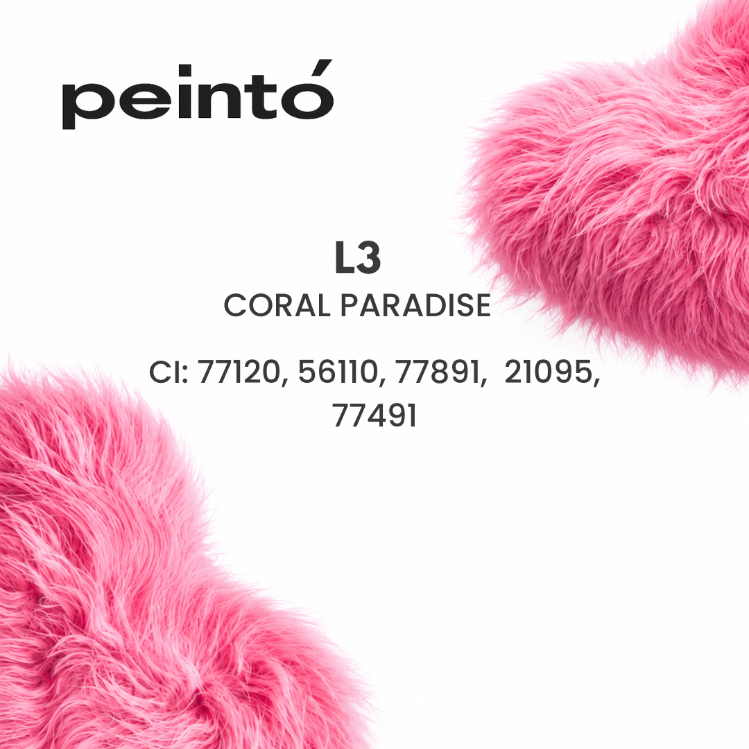 INCI pigmento PMU Peinto L3 Coral Paradise CI 77120 CI 56110 CI 77891 CI 21095 CI 77491 composición profesional para micropigmentación de labios tono coral cálido