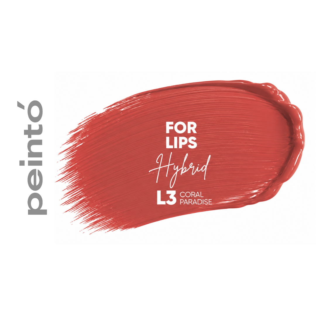 Textura pigmento PMU Peinto L3 Coral Paradise tono coral cálido y jugoso efecto lip blush natural alta cobertura para labios profesionales