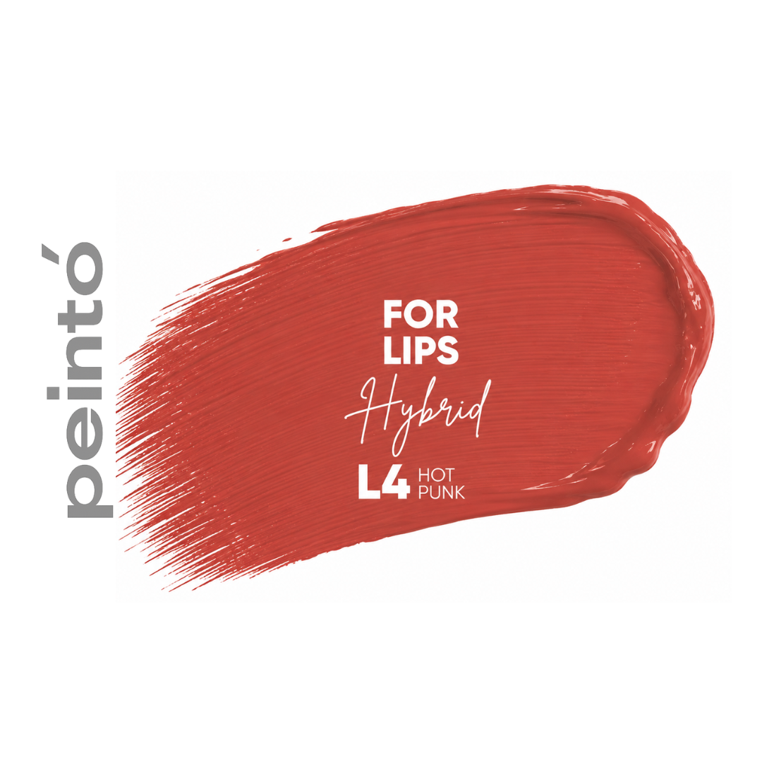 Textura pigmento PMU Peinto L4 Hot Punk rojo tomate cálido intenso efecto lipstick profesional para labios con alta luminosidad y cobertura