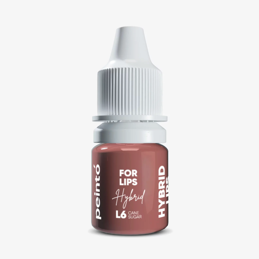 Pigmento PMU para labios Peinto L6 Cane Sugar fórmula híbrida marrón anaranjado cálido para técnicas 3D y micropigmentación profesional