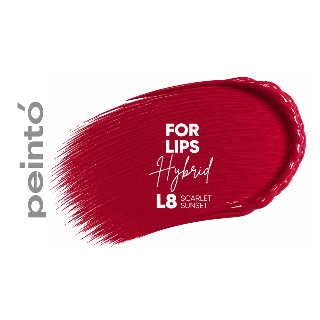 Textura pigmento PMU Peinto L8 Scarlet Sunset color berry intenso efecto lipstick premium para micropigmentación profesional de labios