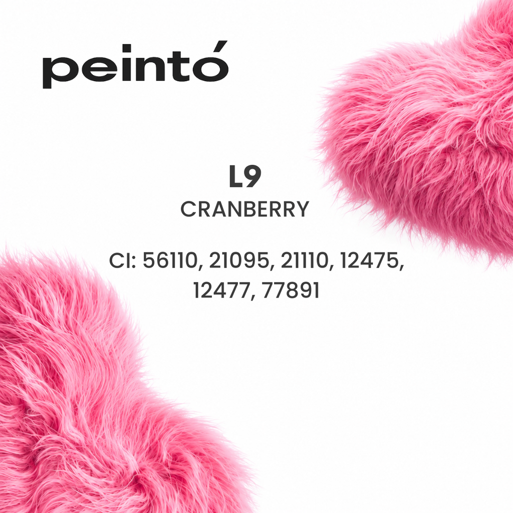 INCI pigmento PMU Peinto L9 Cranberry CI 56110 CI 12475 CI 12477 composición profesional para micropigmentación de labios rojo arándano