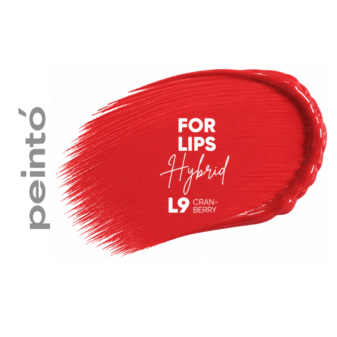 Textura pigmento PMU Peinto L9 Cranberry color rojo arándano intenso efecto lipstick vibrante para micropigmentación profesional de labios