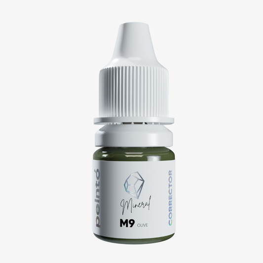 Corrector PMU Peintó Mineral M9 Olive para cejas color oliva frío de alta pigmentación en envase profesional