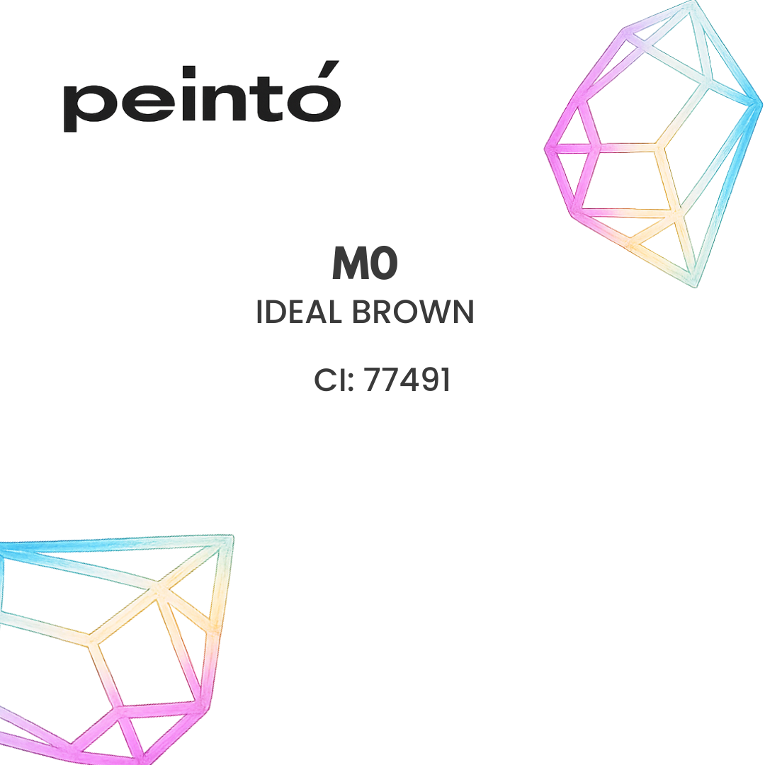 INCI del pigmento PMU Peintó Mineral M0 Ideal Brown con CI 77491 óxido de hierro rojo para micropigmentación profesional de cejas