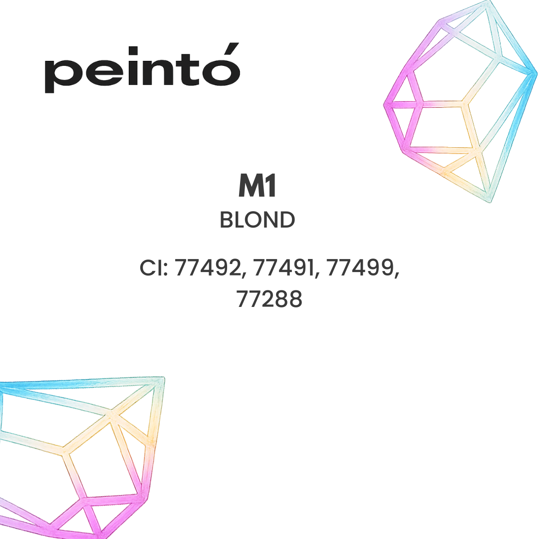 INCI del pigmento PMU Peintó Mineral M1 Blond con CI 77492 CI 77491 CI 77499 para micropigmentación profesional de cejas rubias