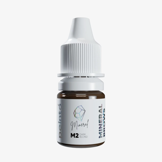 Pigmento PMU Peintó Mineral M2 Dark Blond para cejas rubio oscuro neutro en formato profesional de 5 ml y 10 ml