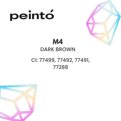 Pigmento PMU Peintó Mineral M4 Dark Brown para cejas marrón oscuro frío ficha técnica con composición CI 77499 CI 77492 CI 77491 CI 77288