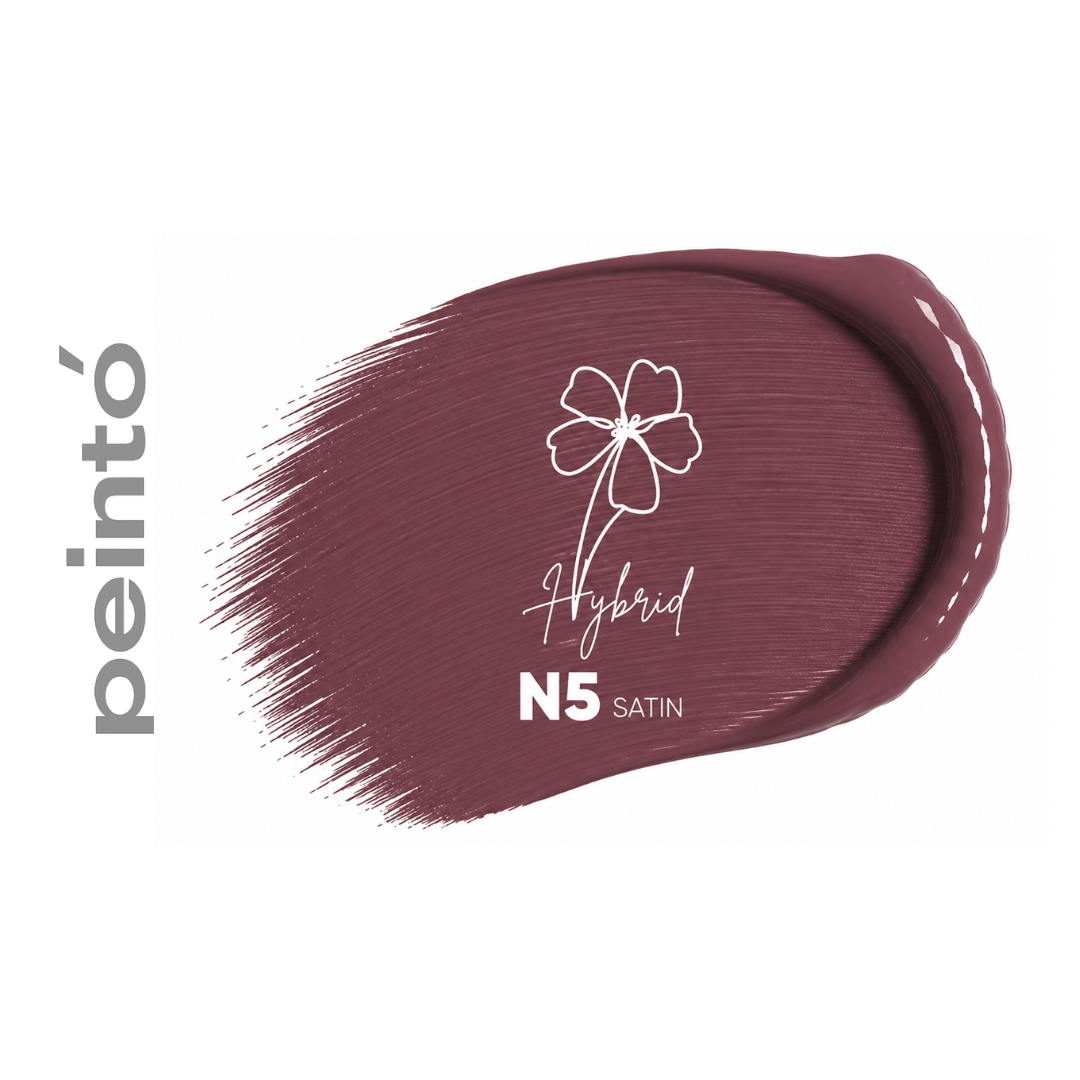 Textura pigmento PMU Peinto N5 Satin vino marrón neutro con acabado aterciopelado para micropigmentación profesional de labios