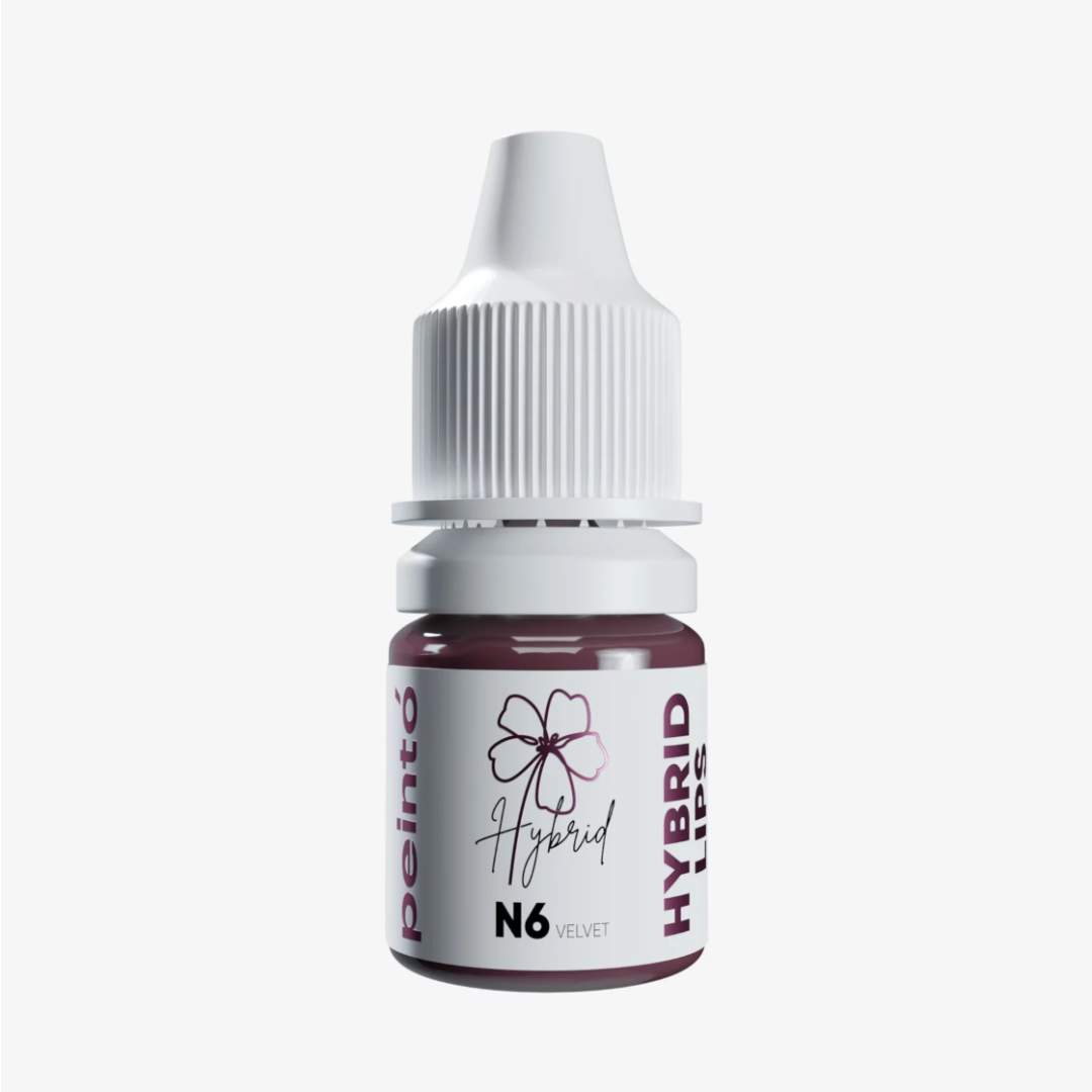 Pigmento PMU Peinto N6 Velvet violeta cereza frío para labios frasco profesional colección Hybrid Lips