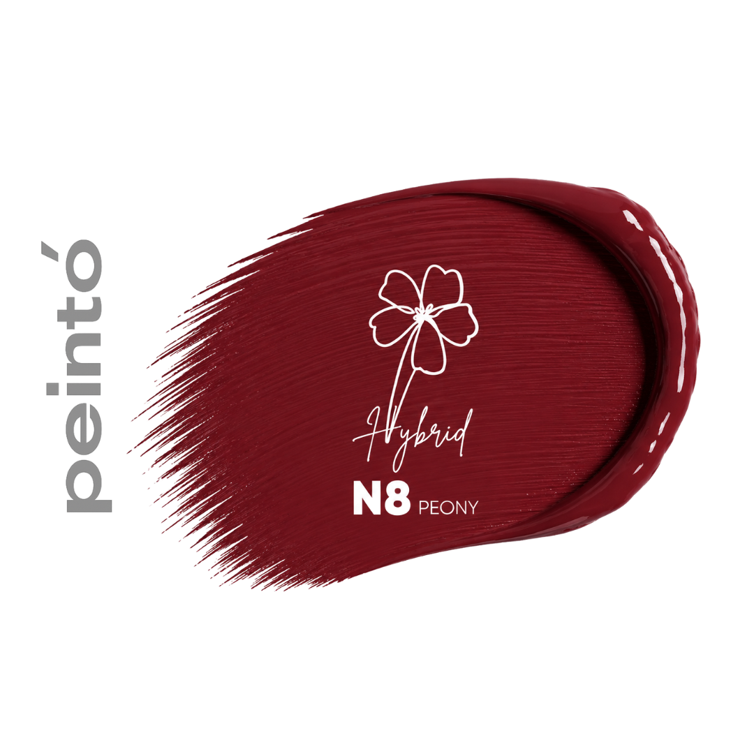 Textura pigmento PMU Peinto N8 Peony color granate berry neutro con acabado aterciopelado para micropigmentación profesional