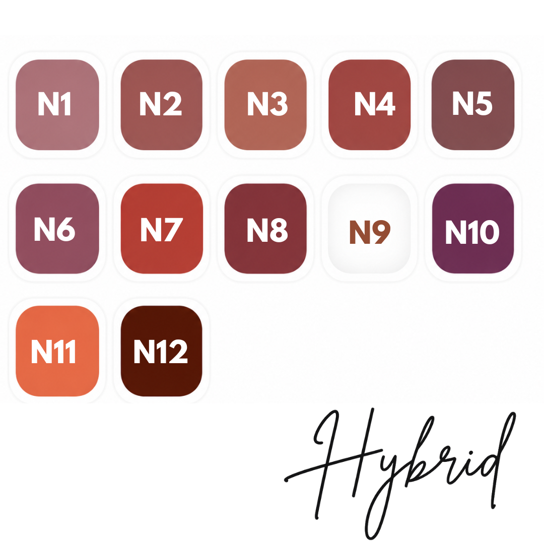 Carta de colores Peinto Hybrid con corrector N9 Ivory blanco marfil para aclarar y suavizar mezclas de pigmentos PMU