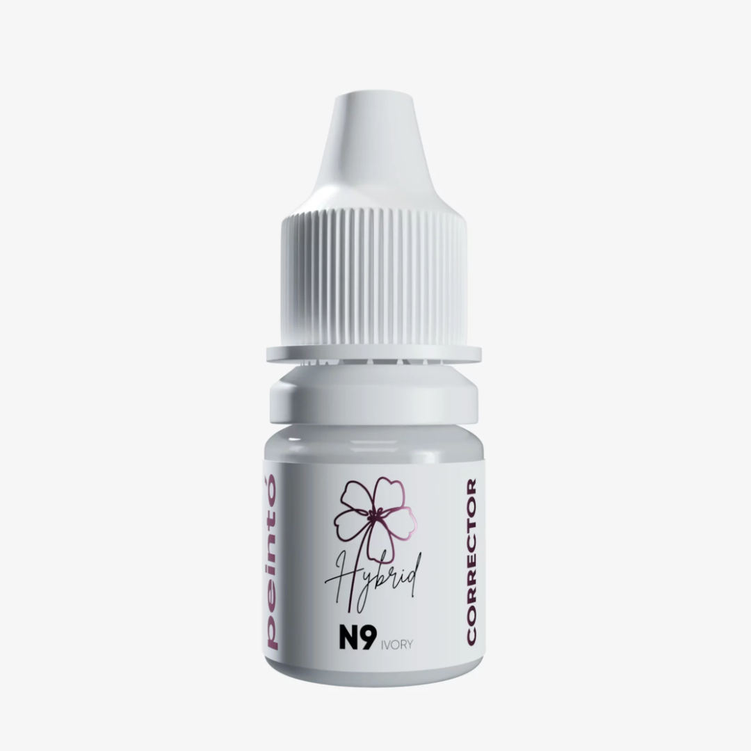 Corrector PMU Peinto N9 Ivory blanco marfil para aclarar mezclas de pigmentos labiales frasco profesional colección Hybrid